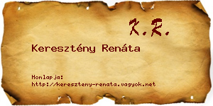 Keresztény Renáta névjegykártya