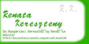 renata kereszteny business card